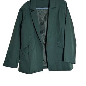 🟢 Go Bold in Green! XXL Blazer with Stretch & Style 💼✨